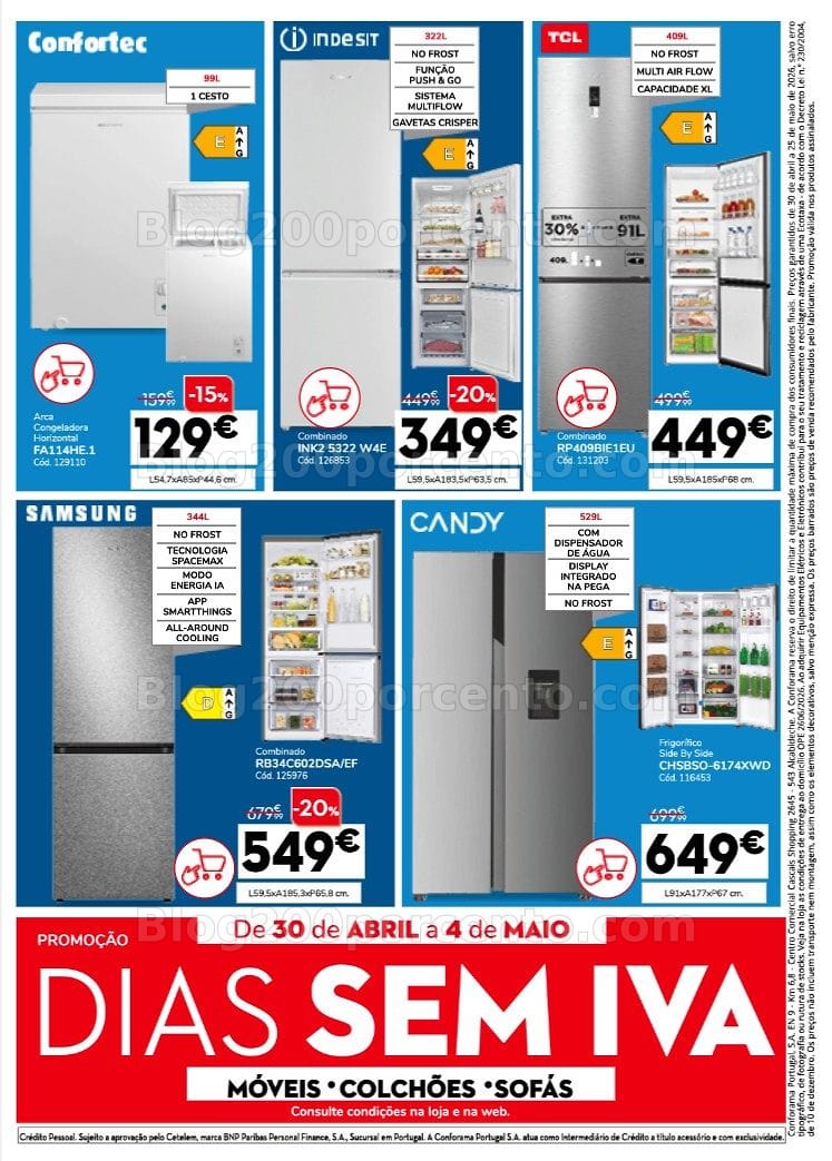 Antevisão Folheto CONFORAMA Promoções de 30 abril a 25 maio
